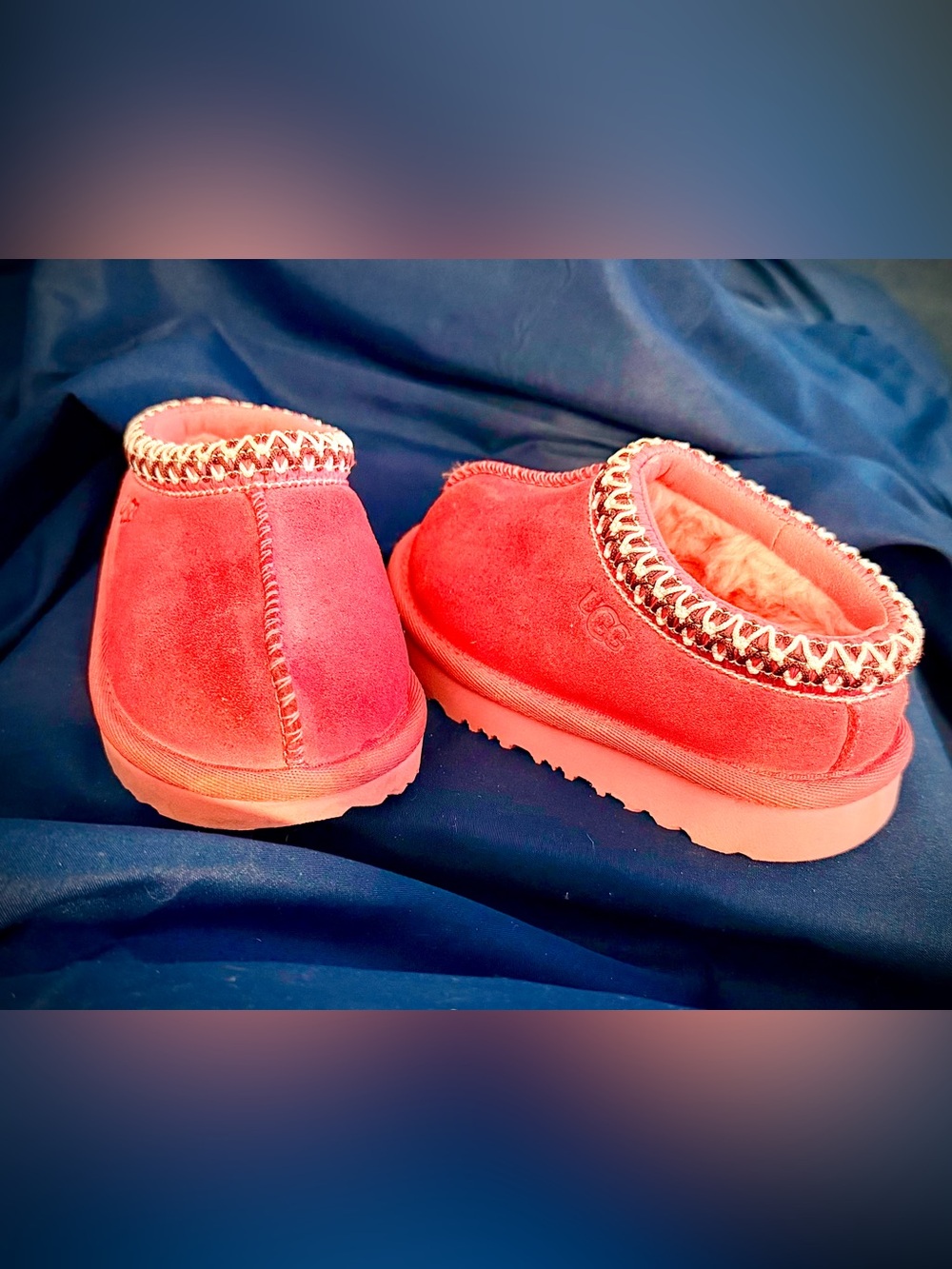 UGG Toddler Coral Suede Slip-On Moccasin Slippers